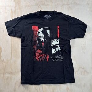 Star Wars Shirt Mens Large Black Kylo Ren Stormtrooper Last Jedi Graphic Tee